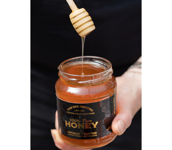 a jar of raw honey